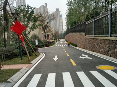 启东小区厂区划线标线
